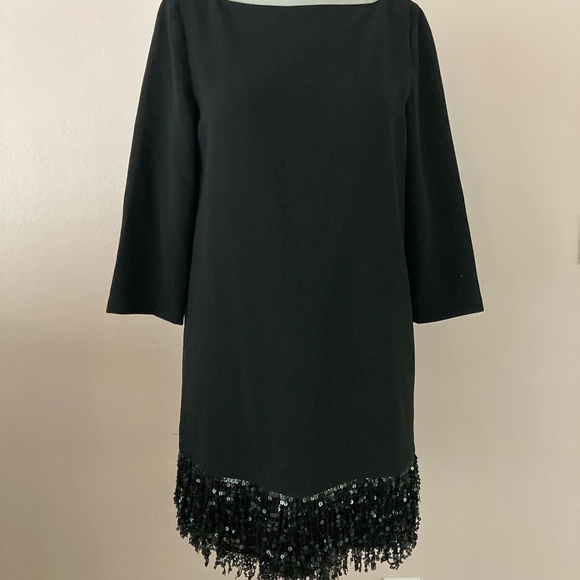 kate spade | Dresses | Kate Spade Little Black Dress With Fringe Nwot ...